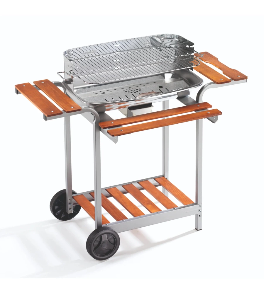 Barbecue a carbone in acciaio inox 60-40 pro c, 60,5x33x96 cm  - ompagrill